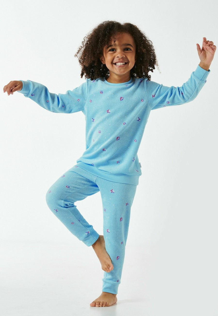 Children SCHIESSER Sleepwear | Long Pajamas Terry Organic Cotton Cuffs ...